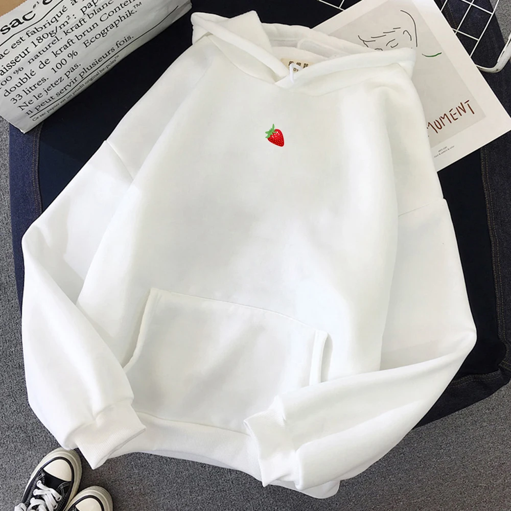 Harajuku Strawberry Hoodies Women Sweatshirt Fleece Hoodie Black White Hooded Sweats Autumn Casual Winter Loose Oversized Tops
Harajuku Strawberry Hoodies Women Sweatshirt Fleece Hoodie Black White Hooded Sweats Autumn Casual Winter Loose Oversized Tops