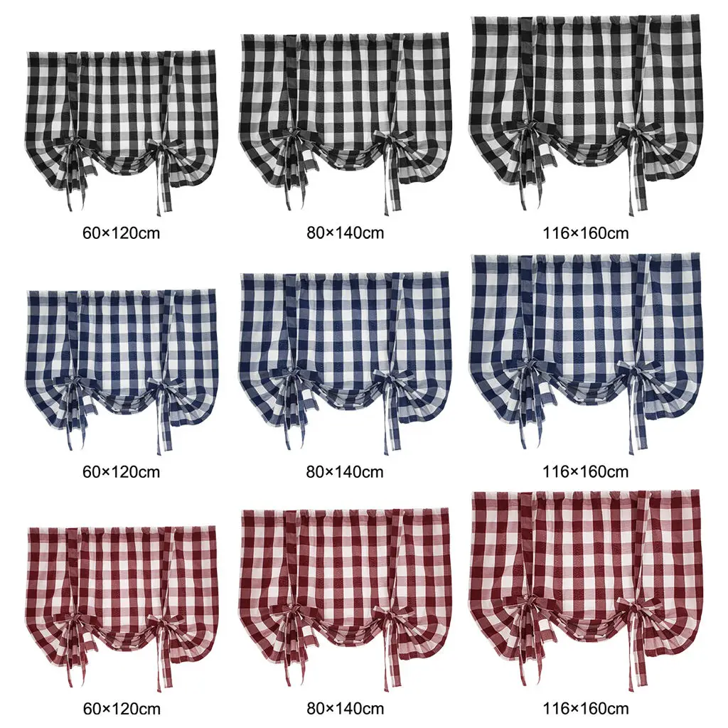 Plaid Gingham Farmhouse Window Curtain Tie Up Shade Kitchen Windows Cafe Curtains Adjustable Shades for Kitchen
Plaid Gingham Farmhouse Window Curtain Tie Up Shade Kitchen Windows Cafe Curtains Adjustable Shades for Kitchen