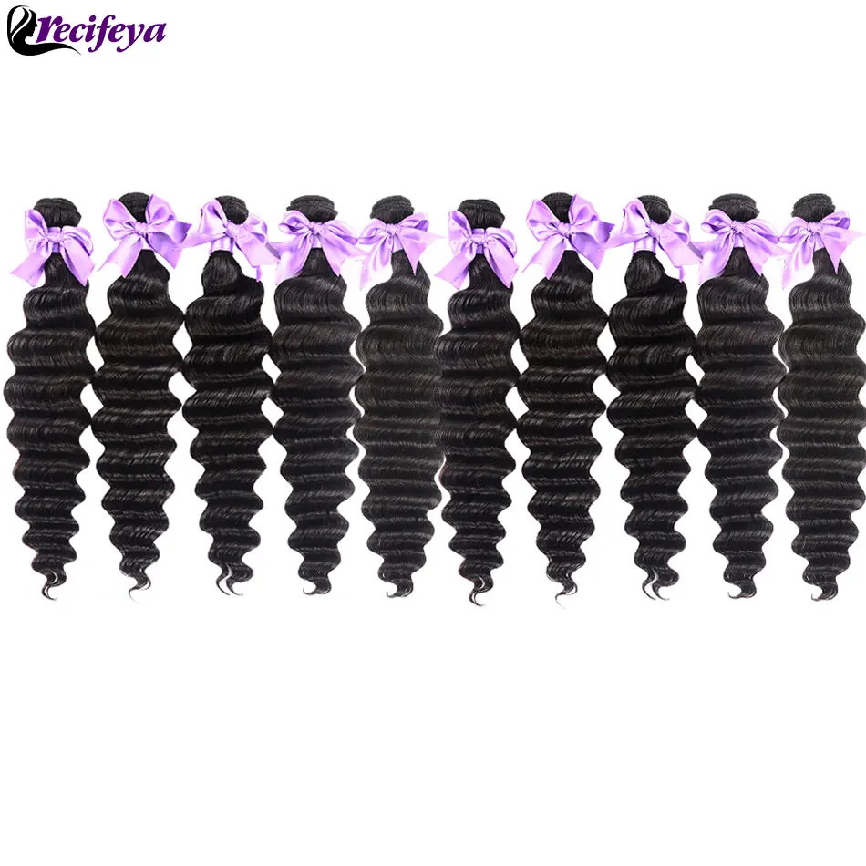RECIFEYA Raw Indian Hair Bundles Loose Deep Wave 100% Human Virgin Hair Weaving Wholesale Hair Bundles Extensions
RECIFEYA Raw Indian Hair Bundles Loose Deep Wave 100% Human Virgin Hair Weaving Wholesale Hair Bundles Extensions