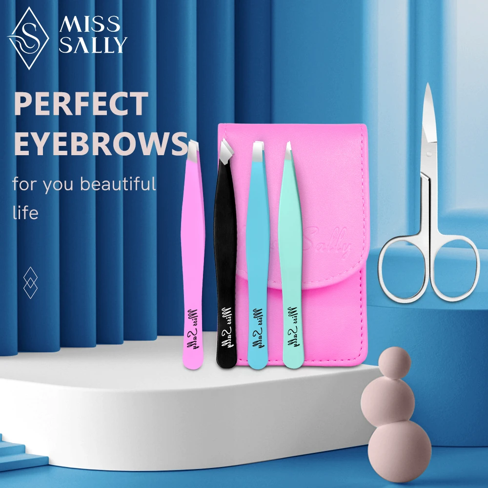 Miss Sally Colorful Eyebrow Tweezers Set Stainless Steel Tweezers for Eyebrow Slant Tips Tweezers and Scissors Daily Beauty Tool
Miss Sally Colorful Eyebrow Tweezers Set Stainless Steel Tweezers for Eyebrow Slant Tips Tweezers and Scissors Daily Beauty Tool