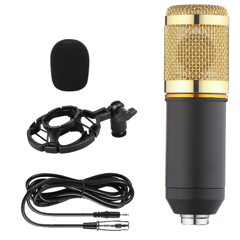 

Караоке-микрофон Bm-800, конденсаторный микрофон для записи, проводной микрофон для записи 3,5 мм, для компьютера, студии, ПК