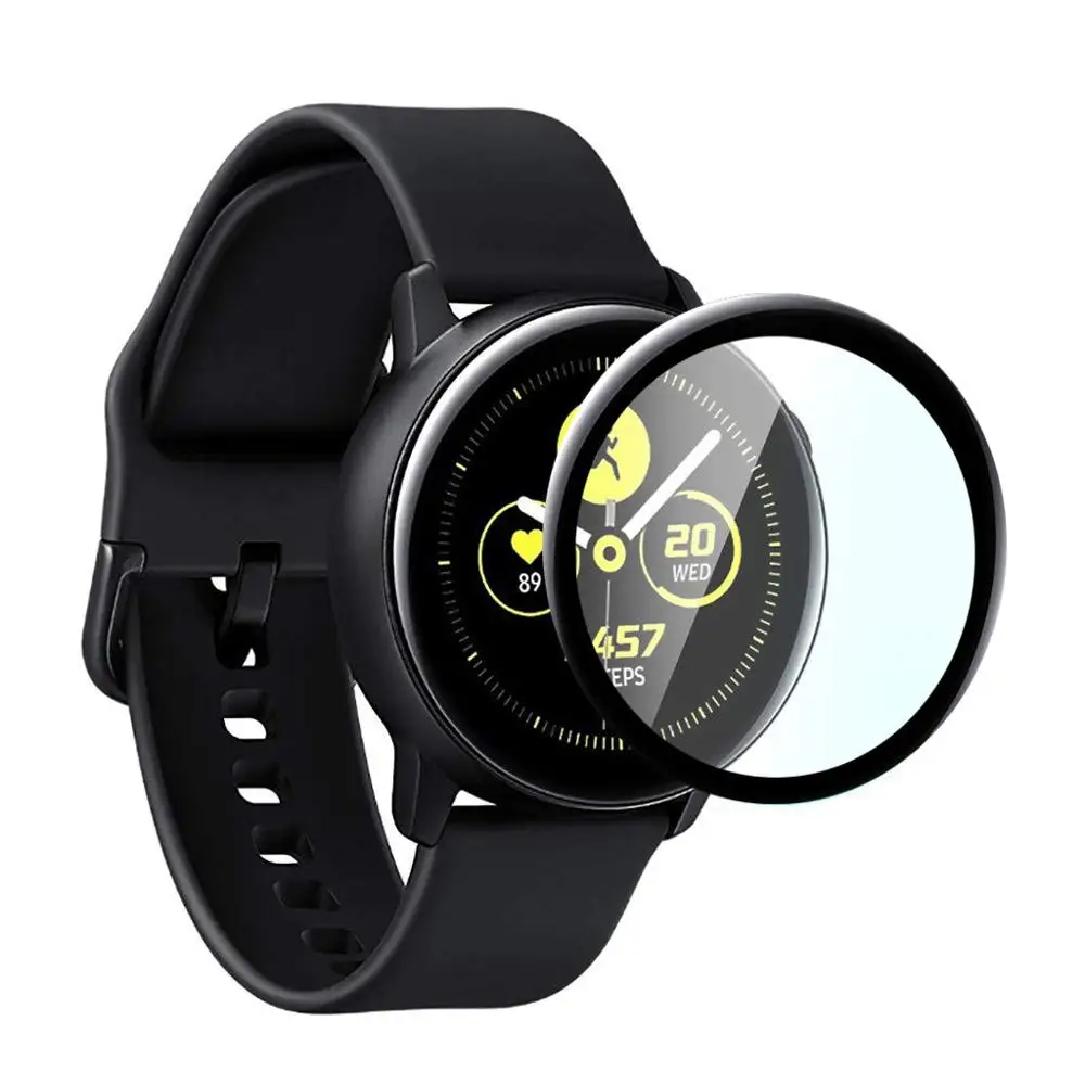 3D изогнутое закаленное стекло с полным покрытием для Samsung Galaxy Watch active Защитное