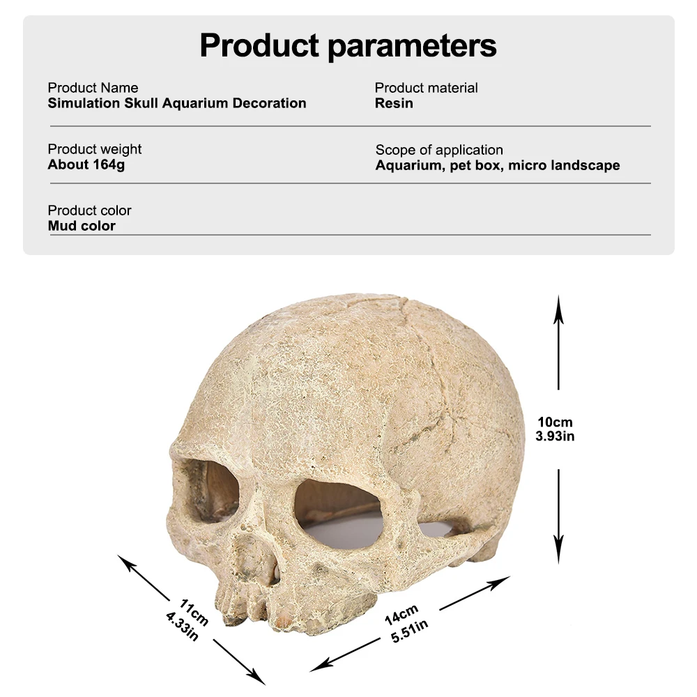 Creative Artificial Simulation Skull Resin Statue Aquarium Skeleton Decor Decoration Resin Spooky Skull Ornament
Creative Artificial Simulation Skull Resin Statue Aquarium Skeleton Decor Decoration Resin Spooky Skull Ornament