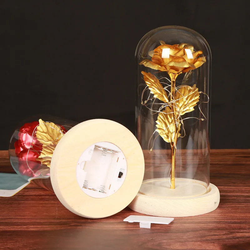 Galaxy Rose Eternal Gold Foil Flowers In Glass Dome with LED Light Gifts for Valentine Mother's Day Wedding Decoration New Year
Galaxy Rose Eternal Gold Foil Flowers In Glass Dome with LED Light Gifts for Valentine Mother's Day Wedding Decoration New Year
