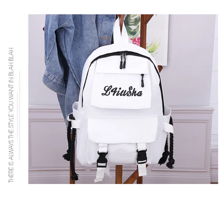 Bag women's 2021 new backpack women's nylon large capacity backpack outdoor bag Korean middle school backpack canvas backpack 
Bag women's 2021 new backpack women's nylon large capacity backpack outdoor bag Korean middle school backpack canvas backpack