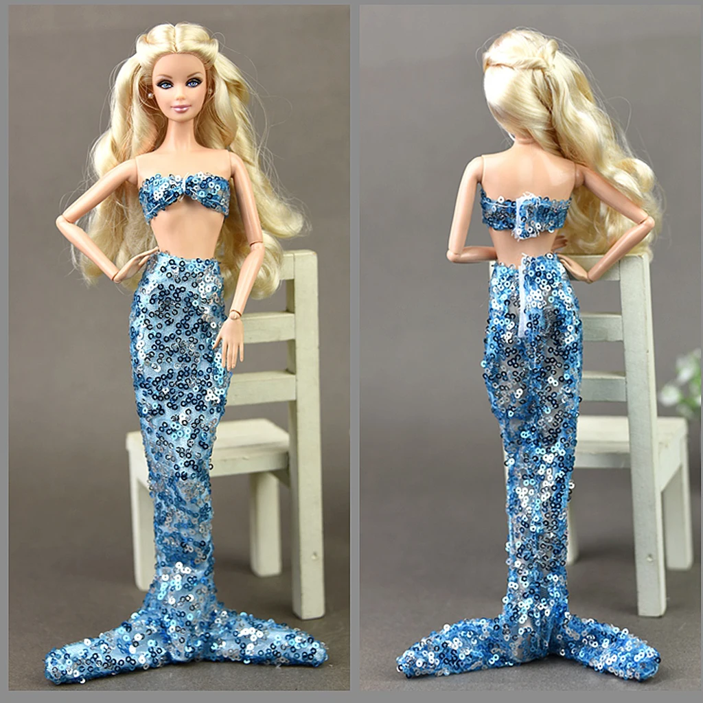New Hot Doll Garments Outfit Swimwear Mermaid Big Tail Dress Bra Top for 12'' Doll Accessories Light Blue
New Hot Doll Garments Outfit Swimwear Mermaid Big Tail Dress Bra Top for 12'' Doll Accessories Light Blue