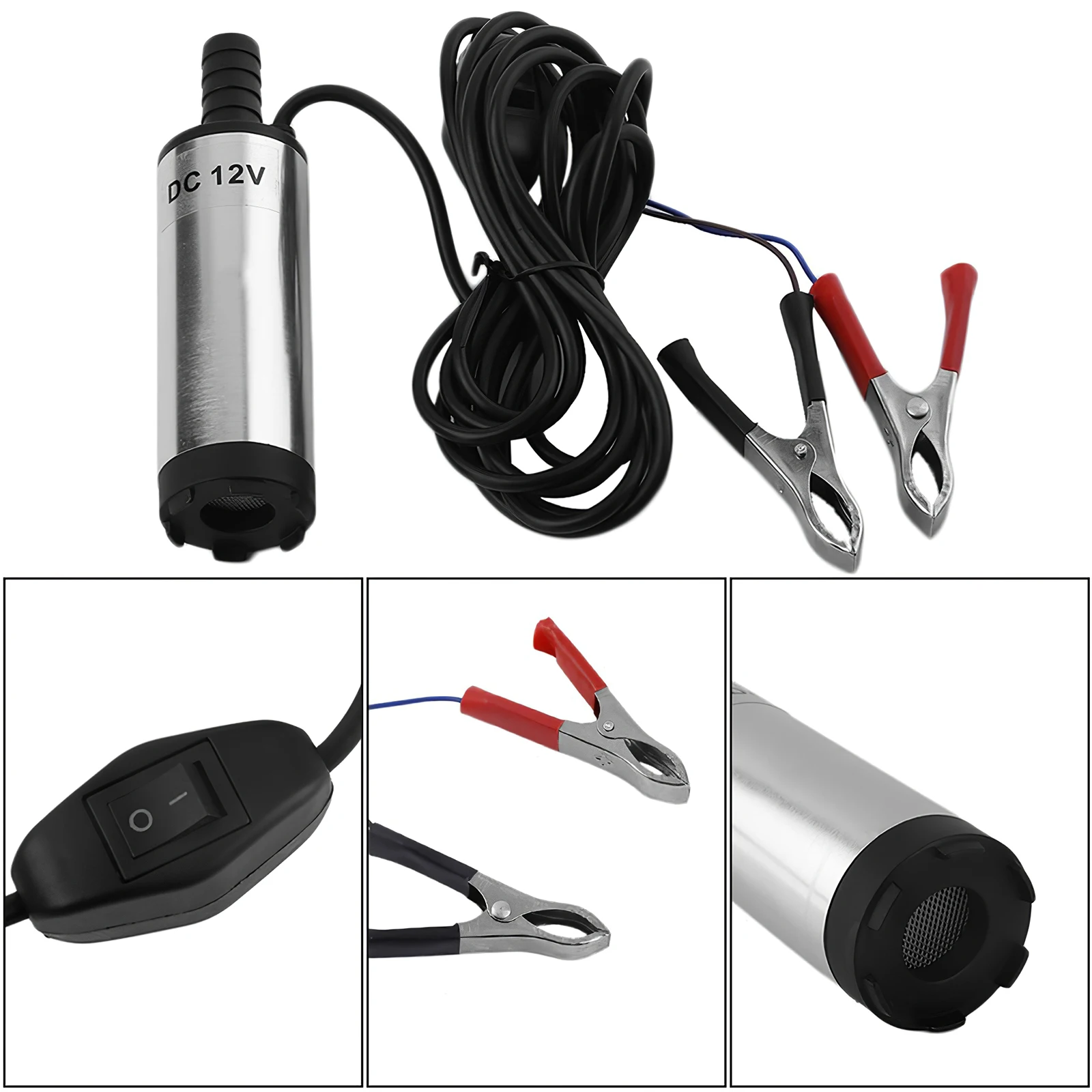 12/24V Electric Oil Pump 38mm Diameter Electric Siphon Extractor Stainless Steel Submersible Diesel Oil Fuel Water Transfer Pump 
12/24V Electric Oil Pump 38mm Diameter Electric Siphon Extractor Stainless Steel Submersible Diesel Oil Fuel Water Transfer Pump