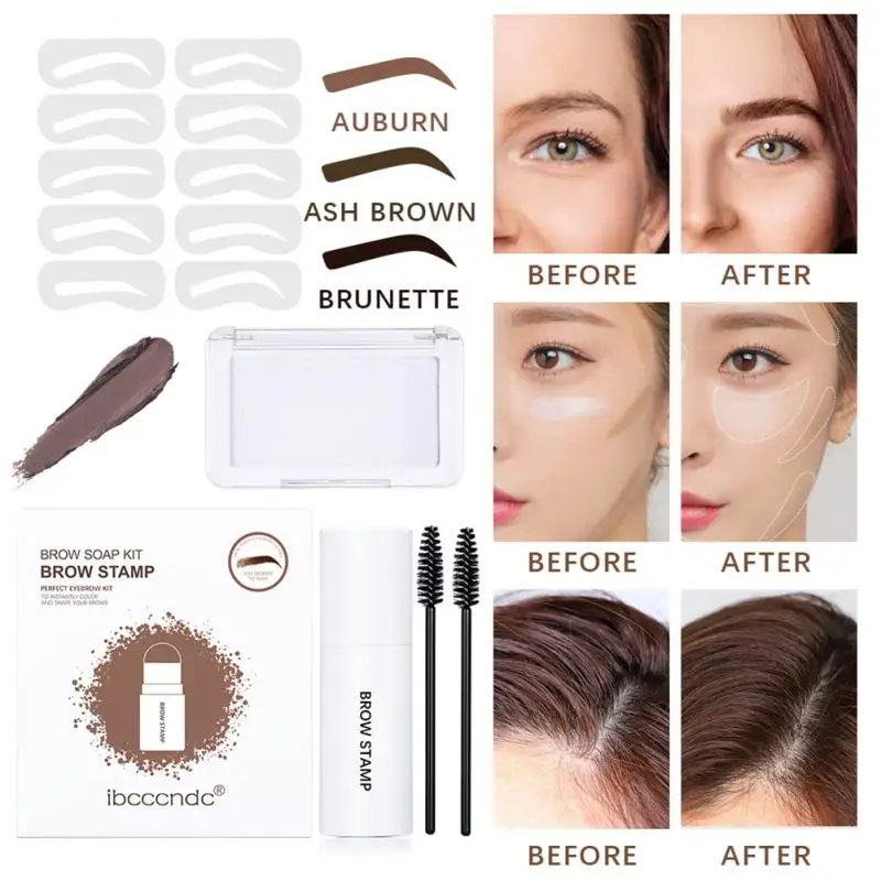 Ibcccndc 3 Color Eyebrow Powder Stamp Shaping Kit Eyebrow Stencils Waterproof Stamp Brow Lasting Natural Contouring Makeup TSLM1
Ibcccndc 3 Color Eyebrow Powder Stamp Shaping Kit Eyebrow Stencils Waterproof Stamp Brow Lasting Natural Contouring Makeup TSLM1