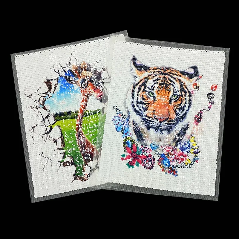 2 Piece Sequins Tiger Deer Head Patch Embroidered DIY Clothes Supplies For Sew On Fashion T-Shirt Decoration Applique Accessory
2 Piece Sequins Tiger Deer Head Patch Embroidered DIY Clothes Supplies For Sew On Fashion T-Shirt Decoration Applique Accessory