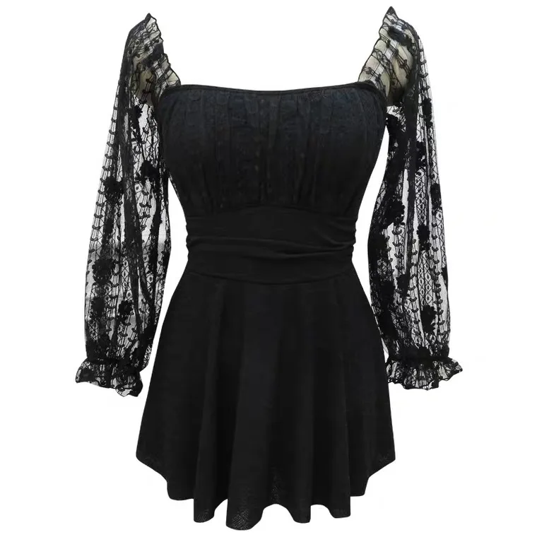 2021 New Fairy Fan Long Sleeve Swimsuit Female One-piece Boxer Skirt Conservative Slim Covered Belly Lace Swimsuit 
2021 New Fairy Fan Long Sleeve Swimsuit Female One-piece Boxer Skirt Conservative Slim Covered Belly Lace Swimsuit