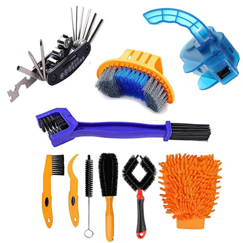 Bike Cleaning Kit Bicycle Chain Cleaner Clean Tire Brush Road MTB Cycling Cleaning Gloves Kits Cleaners Tool for Mountain, City
Bike Cleaning Kit Bicycle Chain Cleaner Clean Tire Brush Road MTB Cycling Cleaning Gloves Kits Cleaners Tool for Mountain, City
