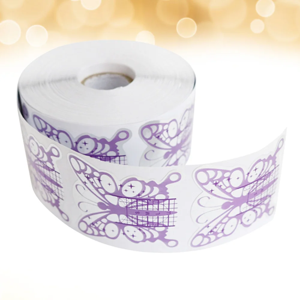 1 Roll of 500PCS Purple Butterfly-shaped Nail Forms Exquisite Nail Forms Nail Art Guide Forms Extension Nail Paper Holder Manicu 
1 Roll of 500PCS Purple Butterfly-shaped Nail Forms Exquisite Nail Forms Nail Art Guide Forms Extension Nail Paper Holder Manicu