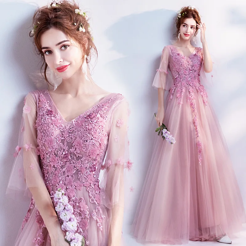Pink Petal V-Neck Sexy Beaded Evening Party Dress Formal Trumpet Sleeve Dress Women Full Length Prom Gown A-Line Oversize 3XL
Pink Petal V-Neck Sexy Beaded Evening Party Dress Formal Trumpet Sleeve Dress Women Full Length Prom Gown A-Line Oversize 3XL