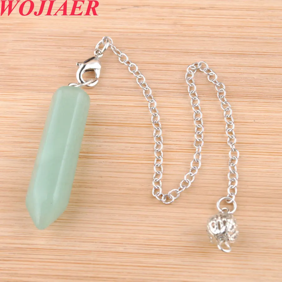 WOJIAER Reiki Healing Pendulum Natural Quartz Pendants Hexagonal Column Prism Reiki Stone Amulet Chains Charm Jewelry PBO926
WOJIAER Reiki Healing Pendulum Natural Quartz Pendants Hexagonal Column Prism Reiki Stone Amulet Chains Charm Jewelry PBO926