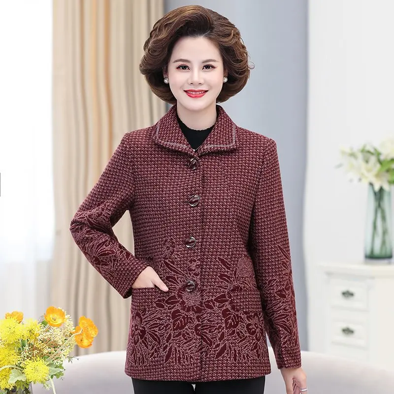 Spring Autumn Plus Size Women Jacket Coat printing Fashion Slim Long-Sleeved Outwear Casual Elegant Mother Tops Overcoat 4XL
Spring Autumn Plus Size Women Jacket Coat printing Fashion Slim Long-Sleeved Outwear Casual Elegant Mother Tops Overcoat 4XL