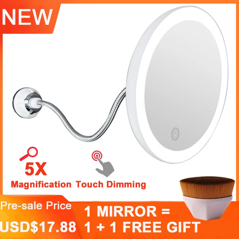 LED Makeup Vanity Mirror 5X Mirror Light Cosmetic Mirror with Touch Dimmer Switch Magnifying Grossissant Mirior Dropshipping
LED Makeup Vanity Mirror 5X Mirror Light Cosmetic Mirror with Touch Dimmer Switch Magnifying Grossissant Mirior Dropshipping