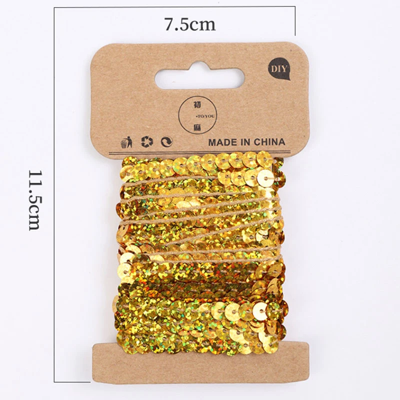 1PC Costume Decorative Sequin Strip Webbing Multi-purpose Solid Color DIY Shiny Faceted 5mm Sewing Crafts Accessory Lace
1PC Costume Decorative Sequin Strip Webbing Multi-purpose Solid Color DIY Shiny Faceted 5mm Sewing Crafts Accessory Lace