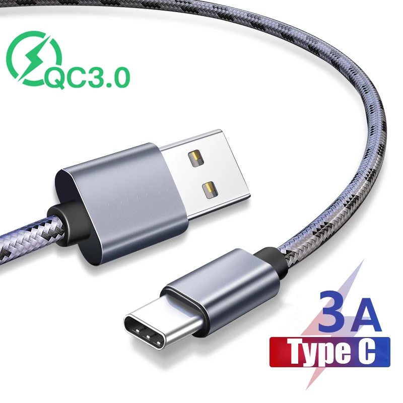Type C USB Cable USB C Cables Android Phone Charging Wire Tipo-C Fast Charger Cord Nylon QC 3.0 Kable for Xiaomi Redmi Samsung
Type C USB Cable USB C Cables Android Phone Charging Wire Tipo-C Fast Charger Cord Nylon QC 3.0 Kable for Xiaomi Redmi Samsung