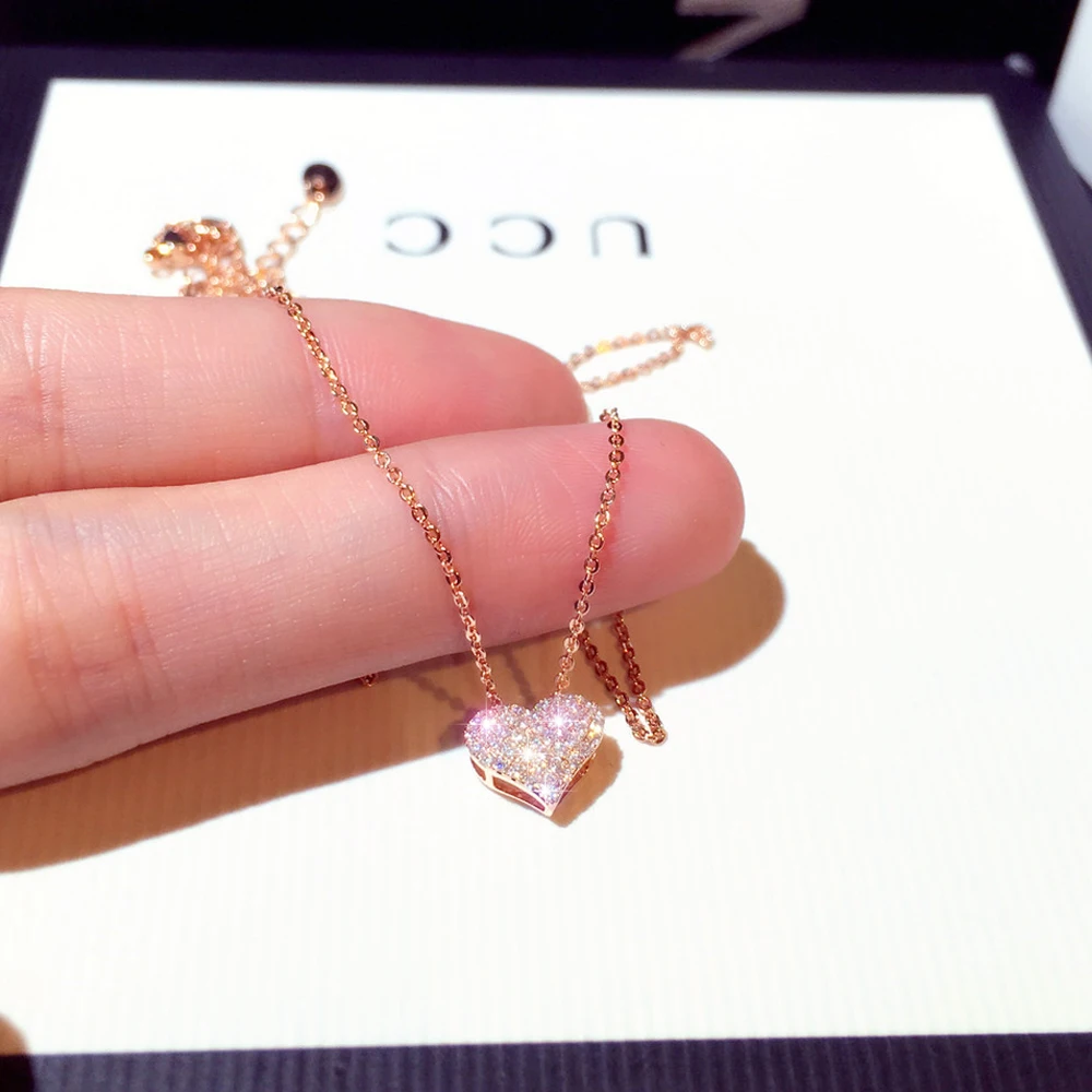 Luxury Bling AAA Zircon Love Heart Shape Necklace High Quality Exquisite Feminia Women Choker Wedding Bridal Jewelry Pendant
Luxury Bling AAA Zircon Love Heart Shape Necklace High Quality Exquisite Feminia Women Choker Wedding Bridal Jewelry Pendant