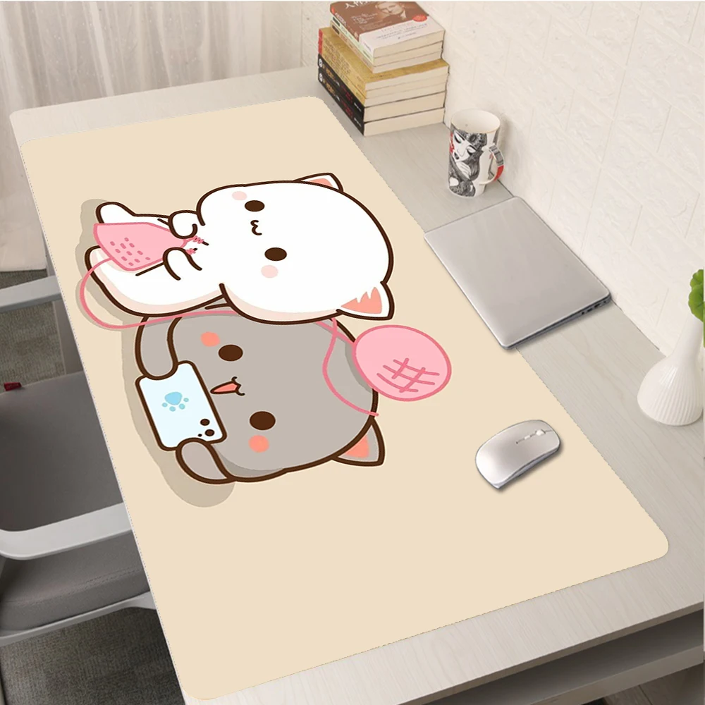 Peach Mochi Cat Gaming Purple Mousepad Desk Mat 90x40 Computer Gaming Mousepad Natural Rubber with Locking Edge Girl Mouse Mat
Peach Mochi Cat Gaming Purple Mousepad Desk Mat 90x40 Computer Gaming Mousepad Natural Rubber with Locking Edge Girl Mouse Mat