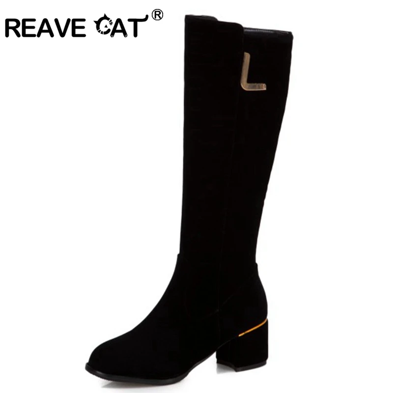 REAVE CAT High boots women Winter Knee Boots Zip Women Black Fashion Suede PU Comfort Thigh High Boots Female Long Boots S2397
REAVE CAT High boots women Winter Knee Boots Zip Women Black Fashion Suede PU Comfort Thigh High Boots Female Long Boots S2397