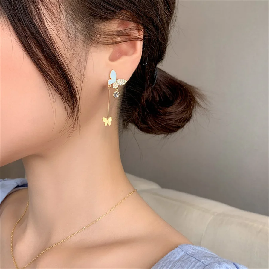 New Butterfly Drop Earrings Silvery Color Fashion Hanging Women Earring Summer Jewelry Girls Party Gift Health Zirconia Jewelry
New Butterfly Drop Earrings Silvery Color Fashion Hanging Women Earring Summer Jewelry Girls Party Gift Health Zirconia Jewelry