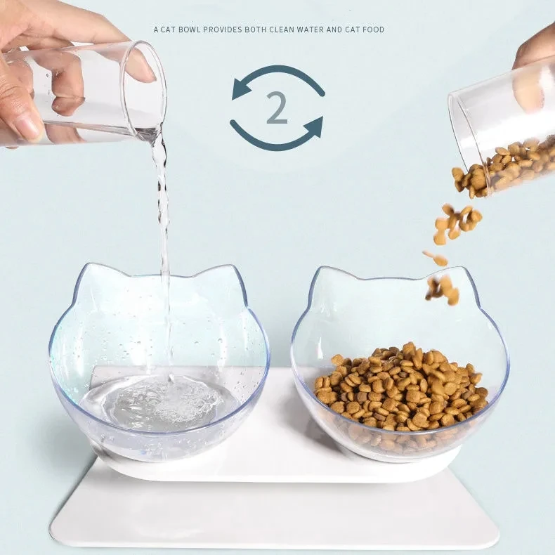 Non-Slip Double Cat Bowl Dog Bowl With Raised Stand Pet Food Water Bowls Pet Feeding Watering Supplies Protect Cervical Vertebra
Non-Slip Double Cat Bowl Dog Bowl With Raised Stand Pet Food Water Bowls Pet Feeding Watering Supplies Protect Cervical Vertebra