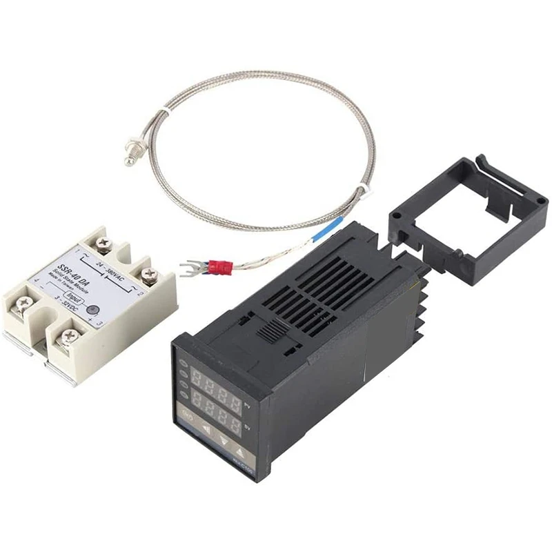 Rex-C100 Смарт Pid Температура контроллер с 40A твердотельное реле + K регулятор температуры с термопарным Gd комплект AC110V-240V 0 до 400 по Цельсию
Rex-C100 Смарт Pid Температура контроллер с 40A твердотельное реле + K регулятор температуры с термопарным Gd комплект AC110V-240V 0 до 400 по Цельсию