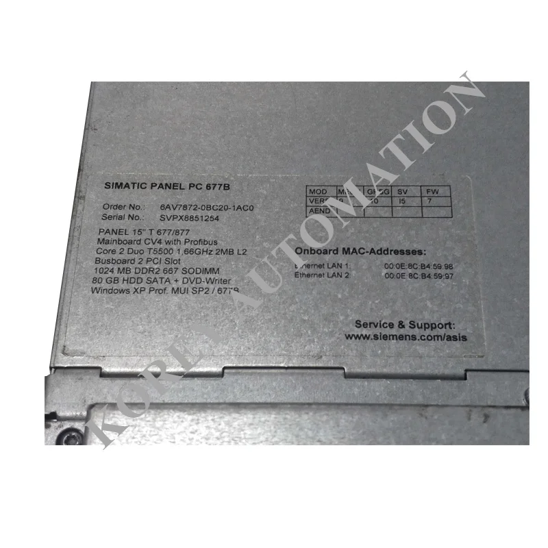 In Stock Siemens Industrial PC SIMATIC Panel PC 677 6AV7872-0BC20-1AC0 6AV7800-0BA00-0AA0
In Stock Siemens Industrial PC SIMATIC Panel PC 677 6AV7872-0BC20-1AC0 6AV7800-0BA00-0AA0