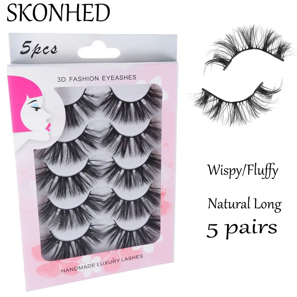 SKONHED 5 Pairs Cruelty-free Fluffy Wispy Natural Long Lash Extension Full Volume False Eyelashes 3D Faux Mink Hair
SKONHED 5 Pairs Cruelty-free Fluffy Wispy Natural Long Lash Extension Full Volume False Eyelashes 3D Faux Mink Hair