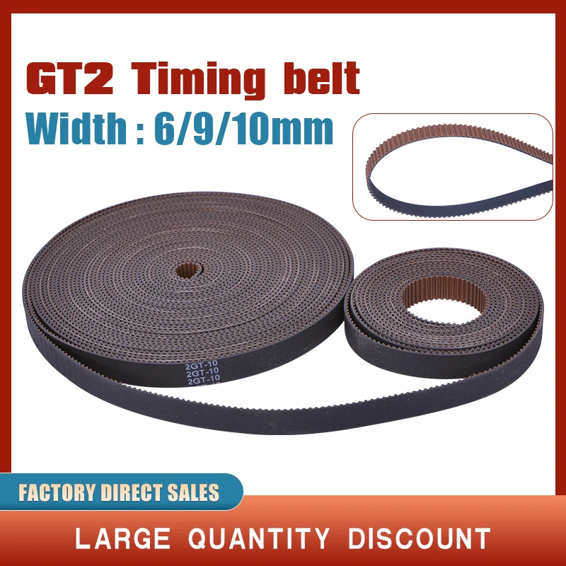 GT2 Timing belt 2GT belt synchronous belt Width 6MM 9MM 10MM 15MM wear resistant for Ender3 cr10 Anet 3D Printer
GT2 Timing belt 2GT belt synchronous belt Width 6MM 9MM 10MM 15MM wear resistant for Ender3 cr10 Anet 3D Printer
