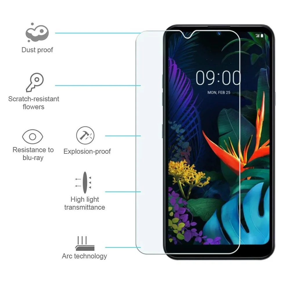 Закаленное стекло для LG Q60 2019 Защитная пленка экрана | Мобильные телефоны и