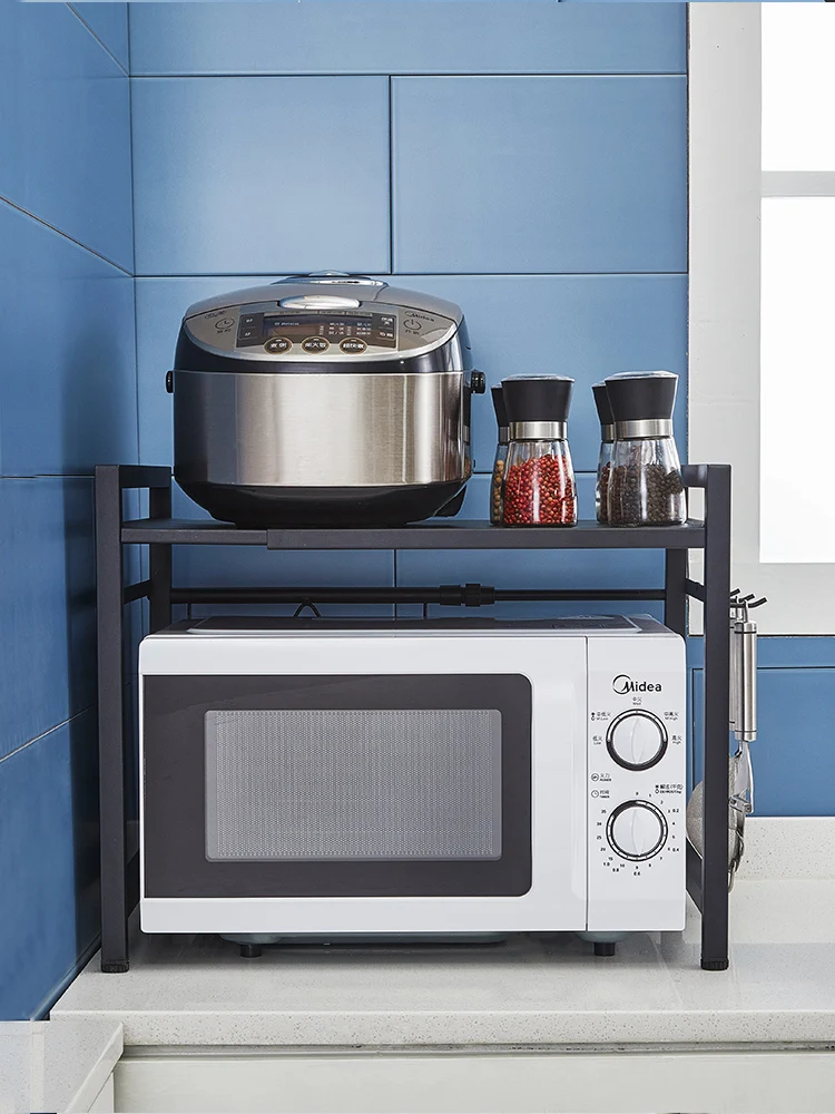 Выдвижная кухонная стойка из нержавеющей стали, полка для микроволновой печи, котел, двухуровневый шкаф для риса
Выдвижная кухонная стойка из нержавеющей стали, полка для микроволновой печи, котел, двухуровневый шкаф для риса