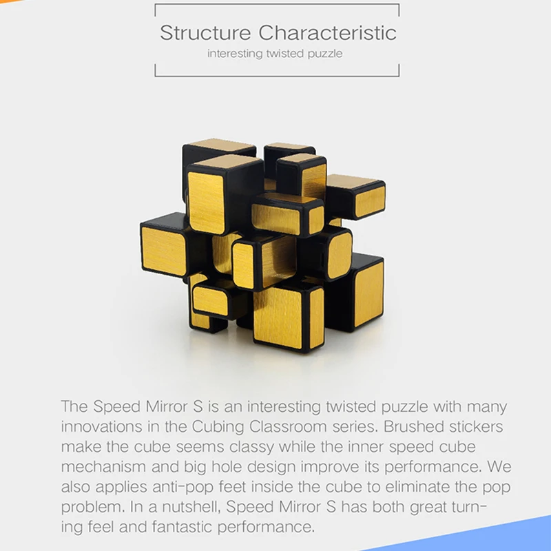 Moyu Mirror Cube 3x3 Magic 3x3x3 Speed Puzzle Educational Toys For Children Silver/Golden Blocks Gifts | Игрушки и хобби