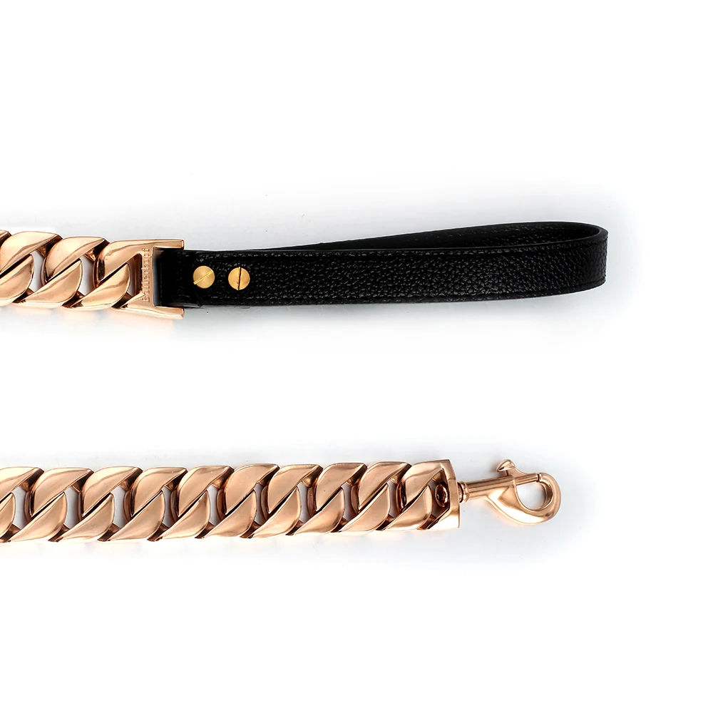 Metal Pet Chains Stainless Steel Dog Leash Steel Chain HighEnd custom Show Leather Handle Bully dogs Doberman Traction Necklaces
Metal Pet Chains Stainless Steel Dog Leash Steel Chain HighEnd custom Show Leather Handle Bully dogs Doberman Traction Necklaces
