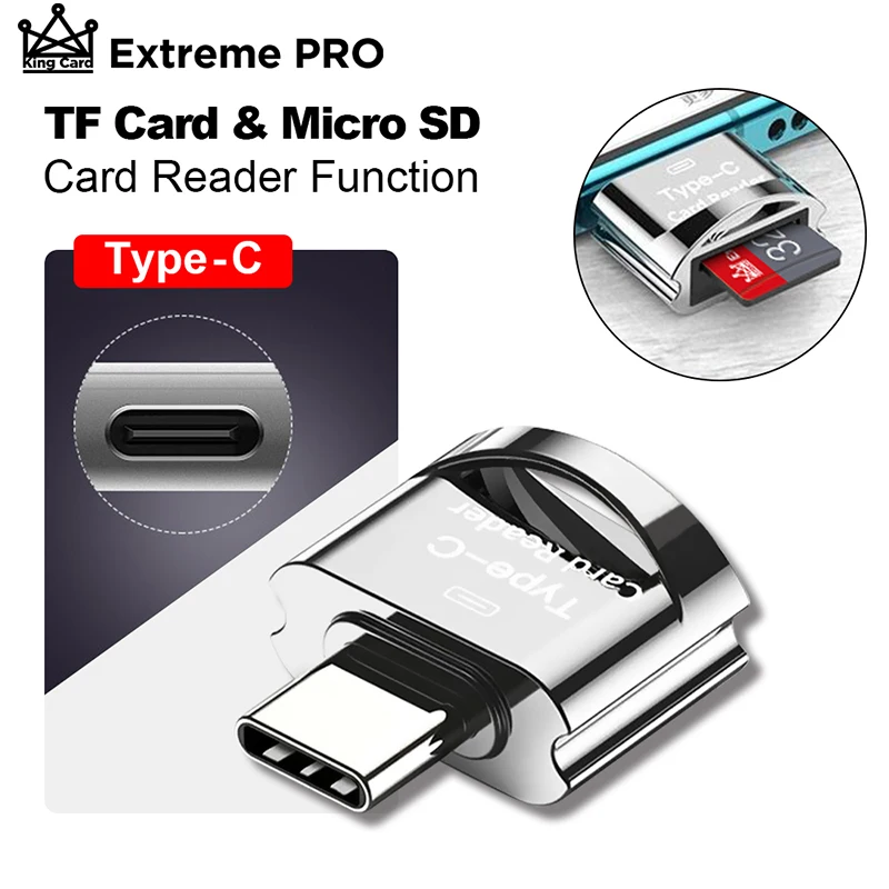 Высокоскоростной кардридер Micro-USB/Type-C карта памяти 4 8 16 32 64 128 256 ГБ TF Micro-SD OTG адаптер