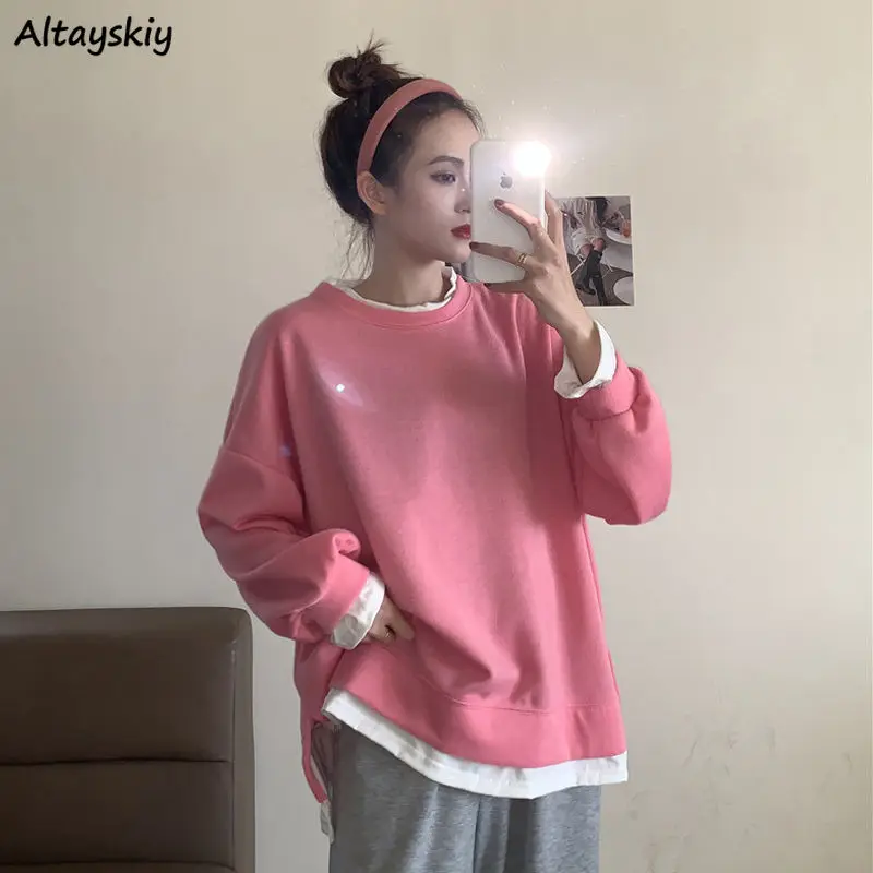 Hoodies Women Patchwork Korean Style Fashionable Casual Ulzzang Long Sleeve Spring High Street O-neck All-match Harajuku Daily
Hoodies Women Patchwork Korean Style Fashionable Casual Ulzzang Long Sleeve Spring High Street O-neck All-match Harajuku Daily