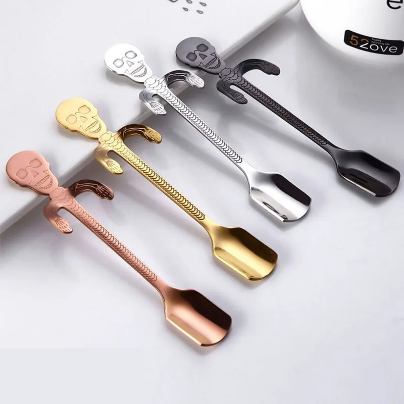 20 pack skull shaped spoon 304 food grade stainless steel small honey tea spoons tiny charm sugar skull spoon for coffee
20 pack skull shaped spoon 304 food grade stainless steel small honey tea spoons tiny charm sugar skull spoon for coffee