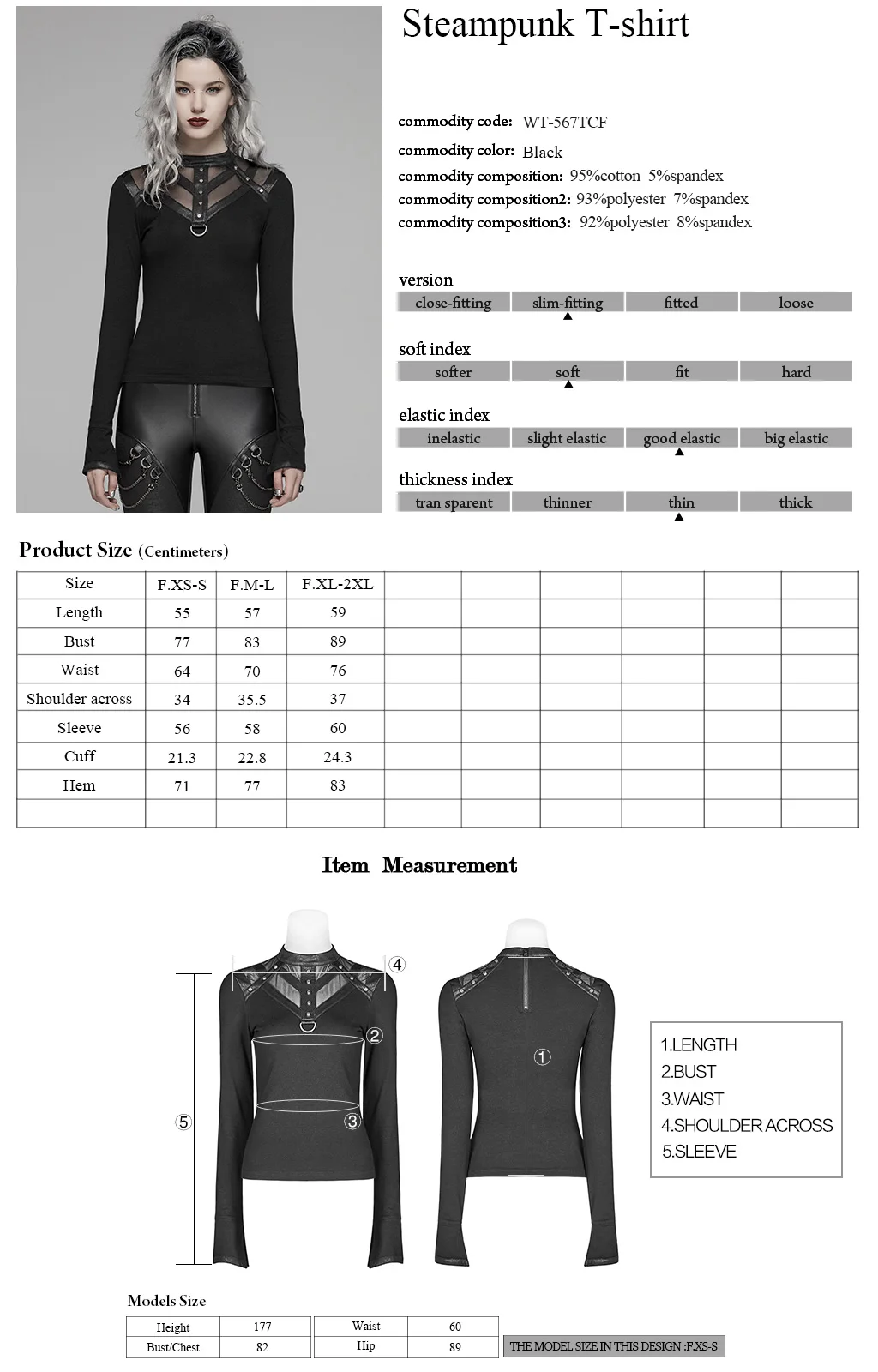 PUNK RAVE Women Steampunk T-shirt Hallow Out Sexy Gothis T-shirt Elasticity Knitted Fabric Fashion Long Sleeve Daily Punk Shirt
PUNK RAVE Women Steampunk T-shirt Hallow Out Sexy Gothis T-shirt Elasticity Knitted Fabric Fashion Long Sleeve Daily Punk Shirt