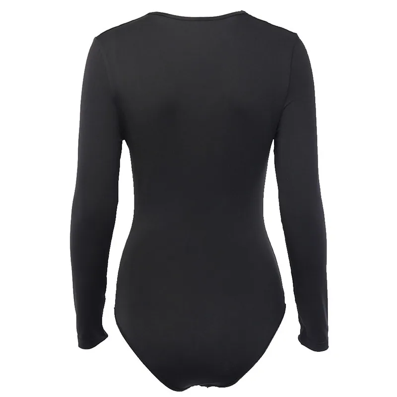 Women's Playsuit New Solid Color Long Sleeves Slim Bodysuit Sexy V Neck Leoatrd Tops Wear Fahsion Autumn Bodycon Jumpsuit Female
Women's Playsuit New Solid Color Long Sleeves Slim Bodysuit Sexy V Neck Leoatrd Tops Wear Fahsion Autumn Bodycon Jumpsuit Female