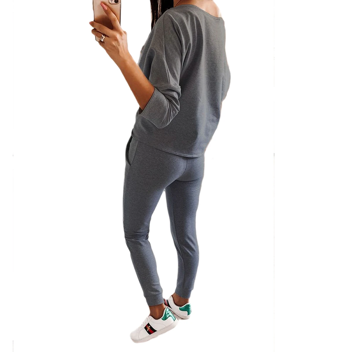 Women Fashion 2-piece Outfit Set Long Sleeve Off Shoulder Top and Pants Set for Women Ladies
Women Fashion 2-piece Outfit Set Long Sleeve Off Shoulder Top and Pants Set for Women Ladies