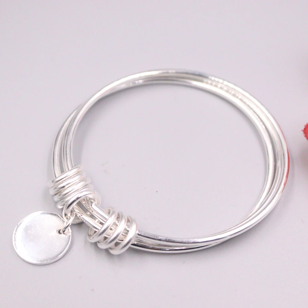 Free Shipping S999 Fine Silver Bangle Women Luck Circle Three Pieces Smooth Bangle 56mm 6mmW 29-31g
Free Shipping S999 Fine Silver Bangle Women Luck Circle Three Pieces Smooth Bangle 56mm 6mmW 29-31g