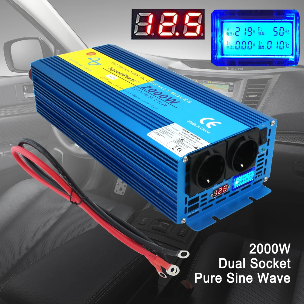 Цифровой дисплей 2000 Вт 4000 Вт пиковый инвертор немодулированного синусоидального сигнала 12 В постоянного тока в 220 В переменного тока 230 в 240 ...
Цифровой дисплей 2000 Вт 4000 Вт пиковый инвертор немодулированного синусоидального сигнала 12 В постоянного тока в 220 В переменного тока 230 в 240 ...