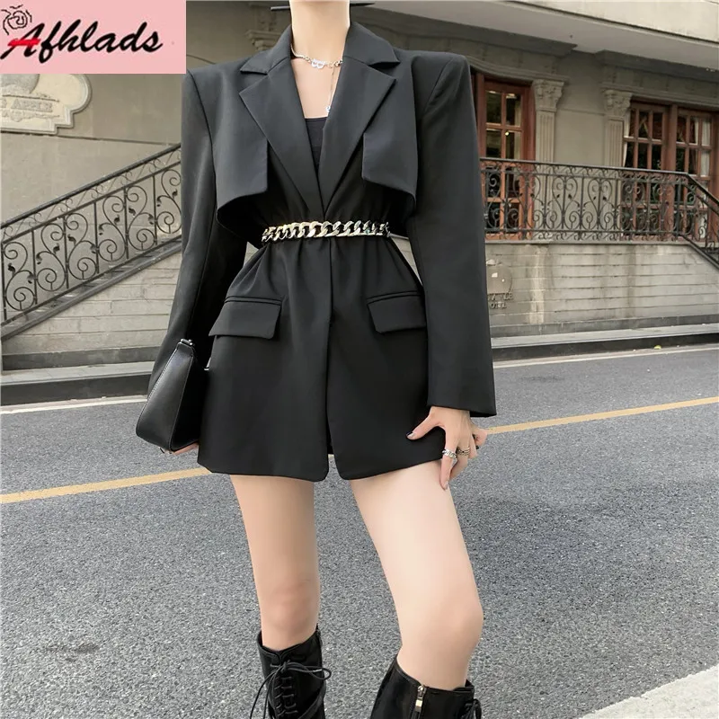 Autumn High Quality Small Fragrance Solid Color Outerwear Long Sleeve Notched Collar Casual Chain Office Lady Jackets Coats
Autumn High Quality Small Fragrance Solid Color Outerwear Long Sleeve Notched Collar Casual Chain Office Lady Jackets Coats