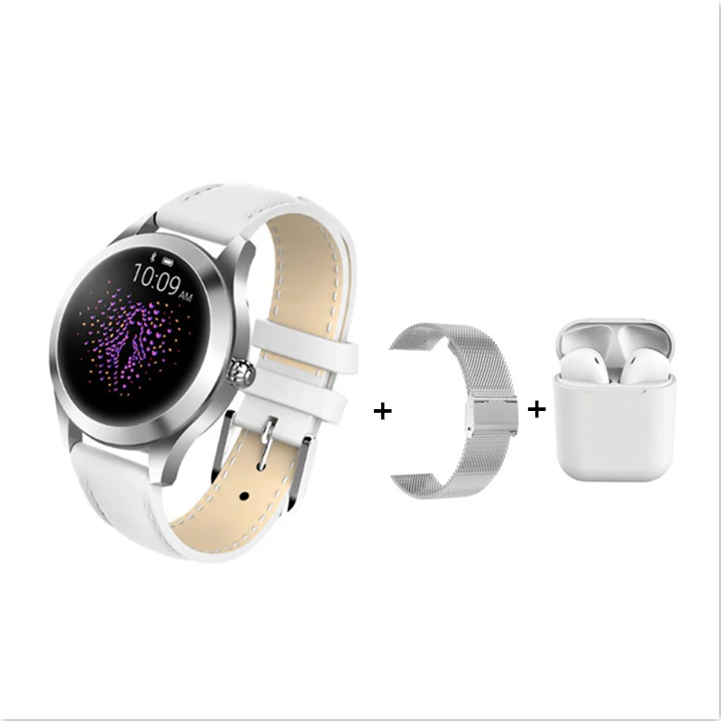 Smartwatch KW10 +Strap+Earphone/set Waterproof IP68 Smart Watch for Women Heartrate Monitor Whatsapp Notification Reminder Clock
Smartwatch KW10 +Strap+Earphone/set Waterproof IP68 Smart Watch for Women Heartrate Monitor Whatsapp Notification Reminder Clock