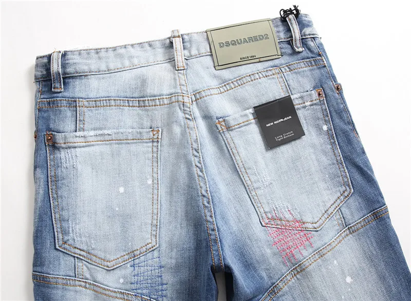 2021 street fashion brand DSQUARED2 jeans paint dot feet pants men's ripped patch trousers high quality DSQ2
2021 street fashion brand DSQUARED2 jeans paint dot feet pants men's ripped patch trousers high quality DSQ2