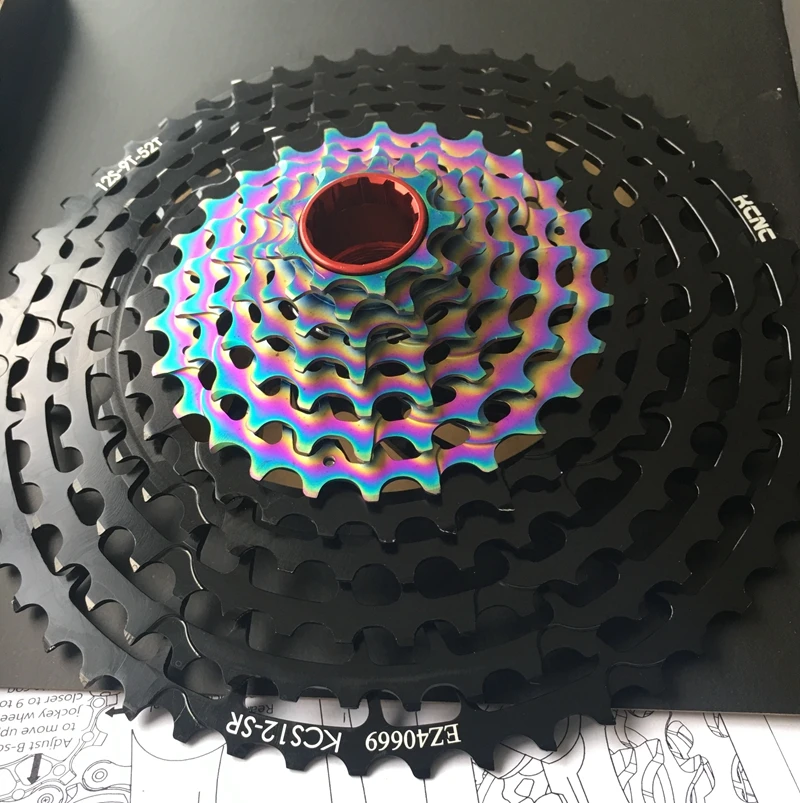 KCNC Cassette 12-speed MTB 9-52 Teeth Freewheel Cassette for SRAM XX1 Eagle XD XDR 12S Black color
KCNC Cassette 12-speed MTB 9-52 Teeth Freewheel Cassette for SRAM XX1 Eagle XD XDR 12S Black color