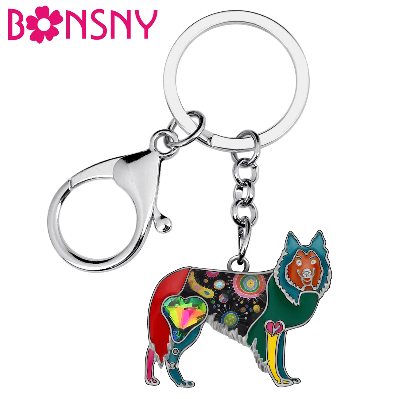 Bonsny Enamel Alloy Rhinestone Shepherd Key Chains Standing Dog Key Rings Animal Jewelry For Women Girl Teens Charm Decorations
Bonsny Enamel Alloy Rhinestone Shepherd Key Chains Standing Dog Key Rings Animal Jewelry For Women Girl Teens Charm Decorations