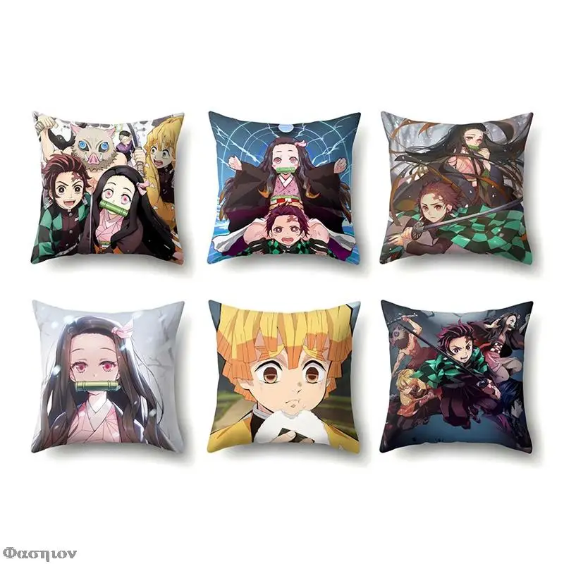 Anime Grils Decorative Pillowcase Customize Gift 45x45cm Demon Slayer Pillowcase Kimetsu No Yaiba Printed Pillow Cover
Anime Grils Decorative Pillowcase Customize Gift 45x45cm Demon Slayer Pillowcase Kimetsu No Yaiba Printed Pillow Cover