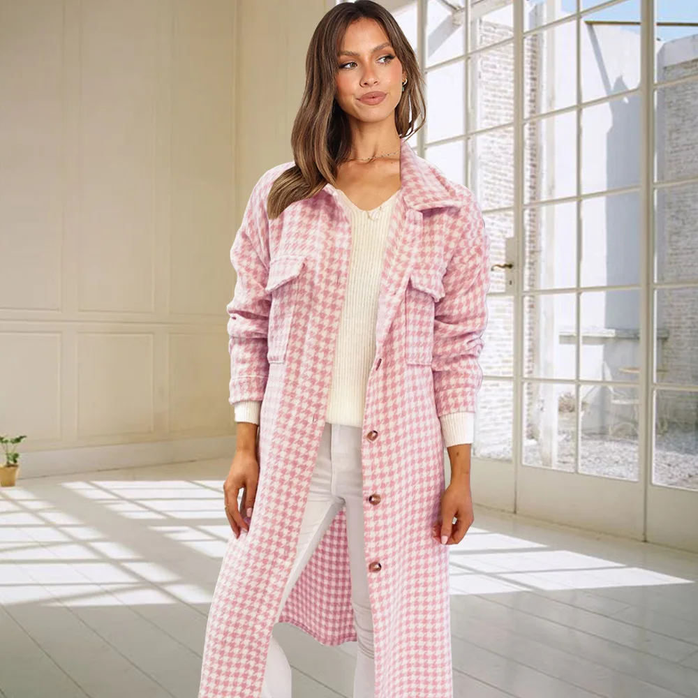 2021 Autumn and Winter Clothes New Ladies Plaid Woolen Long Coat Leisure Plus Size Women's Clothing
2021 Autumn and Winter Clothes New Ladies Plaid Woolen Long Coat Leisure Plus Size Women's Clothing